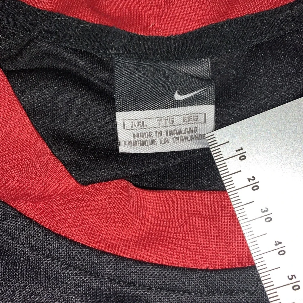 Vtg 90s Nike Air Jordan Flight Shooting Shirt‎ XL/XXL Black Red Warm Up Jersey